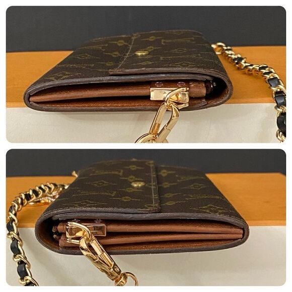 LOUIS VUITTON Monogram Sarah Wallet to Shoulder Bag 💼 W17 - Picture 11 of 14